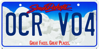 SD license plate 0CRV04