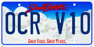 SD license plate 0CRV10