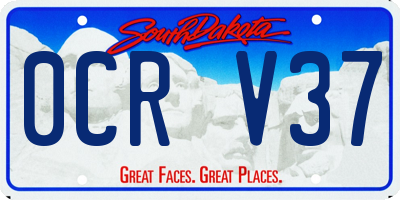 SD license plate 0CRV37