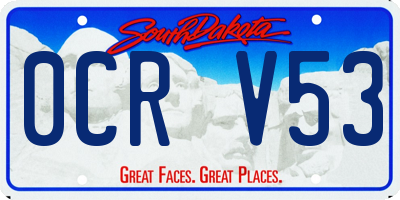 SD license plate 0CRV53