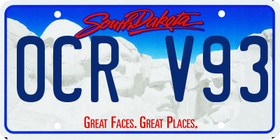 SD license plate 0CRV93