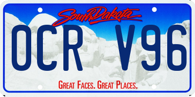SD license plate 0CRV96