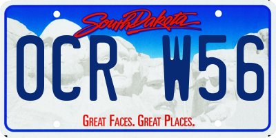 SD license plate 0CRW56