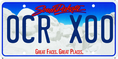 SD license plate 0CRX00