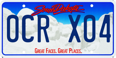 SD license plate 0CRX04