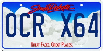 SD license plate 0CRX64