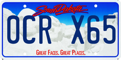 SD license plate 0CRX65