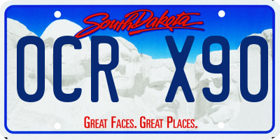 SD license plate 0CRX90