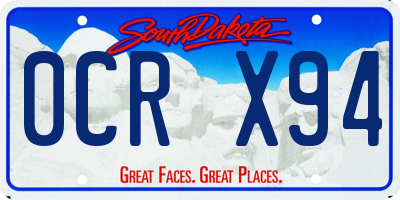 SD license plate 0CRX94
