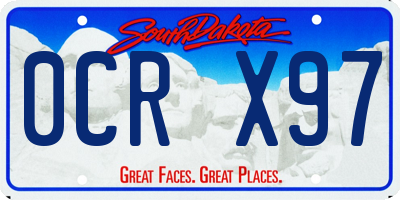 SD license plate 0CRX97