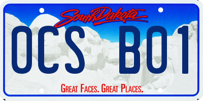 SD license plate 0CSB01