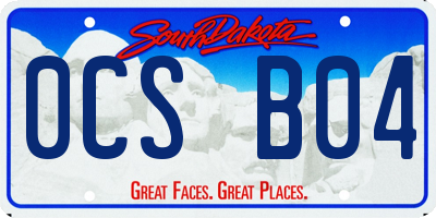 SD license plate 0CSB04
