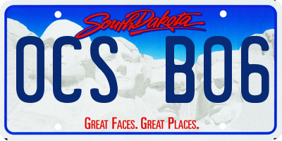 SD license plate 0CSB06