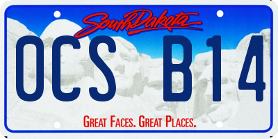 SD license plate 0CSB14