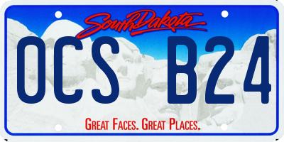 SD license plate 0CSB24