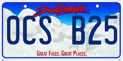 SD license plate 0CSB25