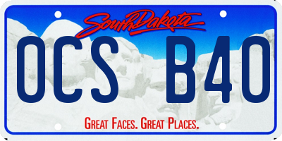 SD license plate 0CSB40