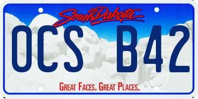 SD license plate 0CSB42