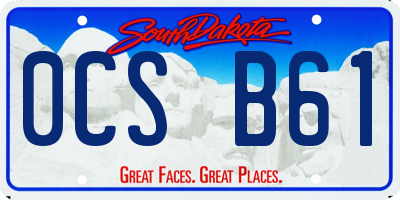 SD license plate 0CSB61