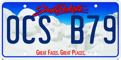SD license plate 0CSB79