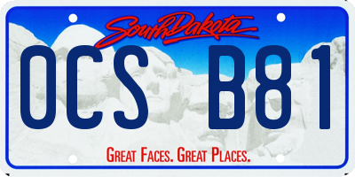 SD license plate 0CSB81