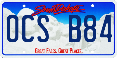 SD license plate 0CSB84
