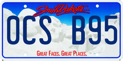 SD license plate 0CSB95