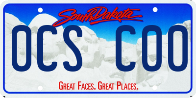 SD license plate 0CSC00