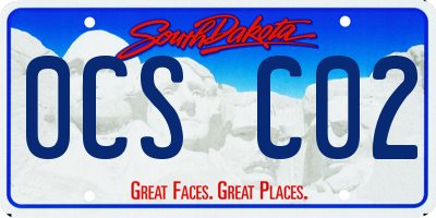 SD license plate 0CSC02