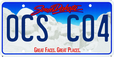 SD license plate 0CSC04