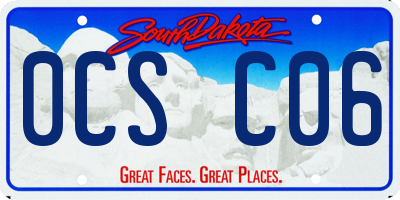 SD license plate 0CSC06