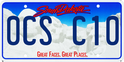 SD license plate 0CSC10