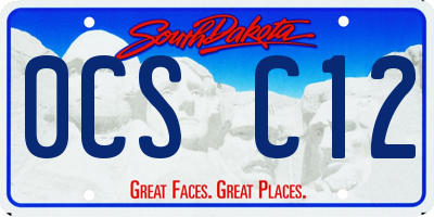 SD license plate 0CSC12