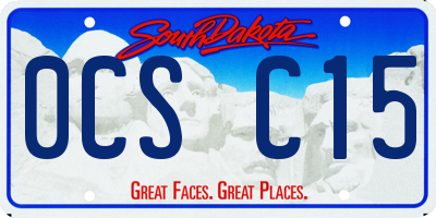 SD license plate 0CSC15