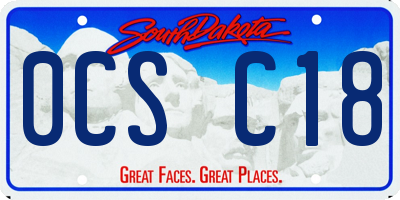 SD license plate 0CSC18