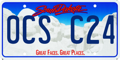 SD license plate 0CSC24