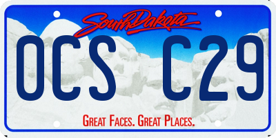 SD license plate 0CSC29