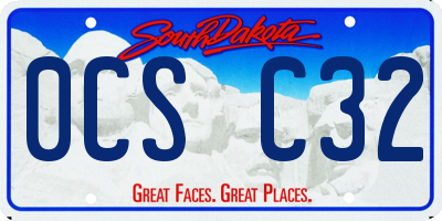 SD license plate 0CSC32