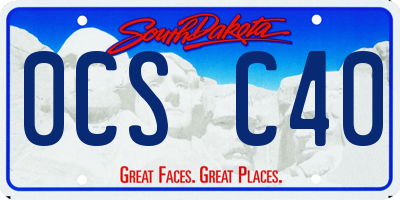SD license plate 0CSC40