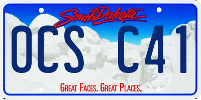 SD license plate 0CSC41