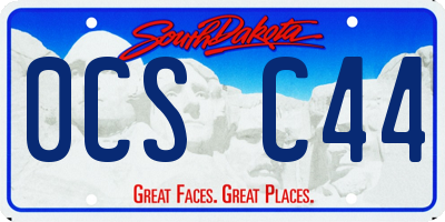 SD license plate 0CSC44