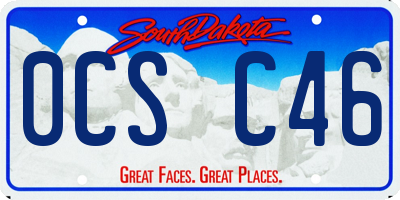 SD license plate 0CSC46