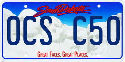 SD license plate 0CSC50