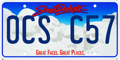 SD license plate 0CSC57