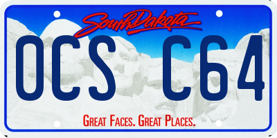 SD license plate 0CSC64