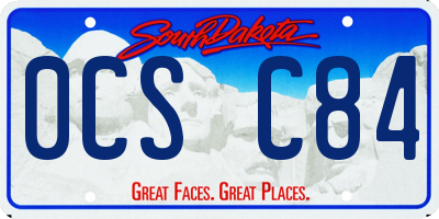 SD license plate 0CSC84