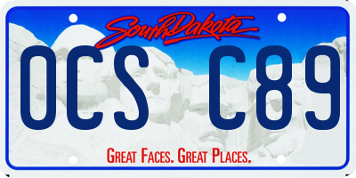 SD license plate 0CSC89