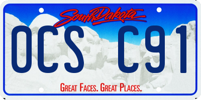 SD license plate 0CSC91