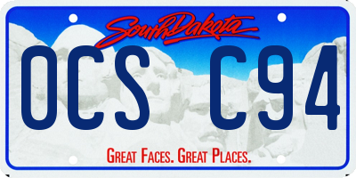 SD license plate 0CSC94