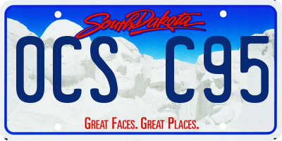 SD license plate 0CSC95